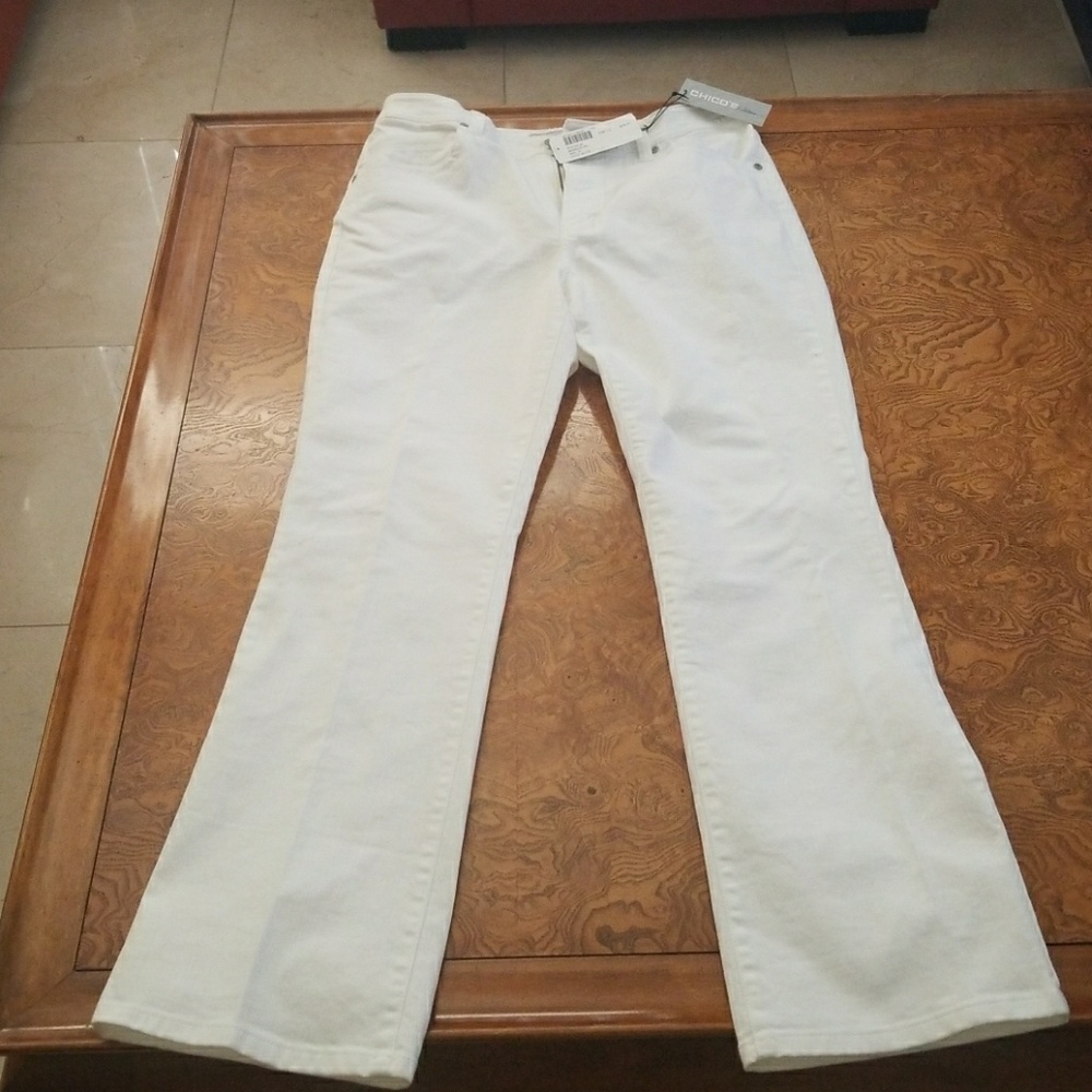 White stretch jeans